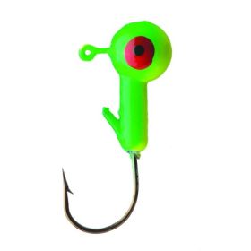 Eagle Claw Ball Jig Head 1/4 10ct Lime/Chart